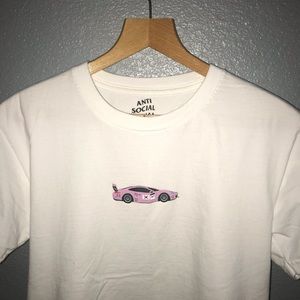 Antisocial Social Club Pink Porsche Tee Shirt